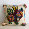Handwoven cushion covers flowers