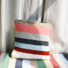 Coussin tissé à la main multicolore - Handwoven multicolour cushion