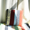 Coussin tissé à la main multicolore - Handwoven multicolour cushion