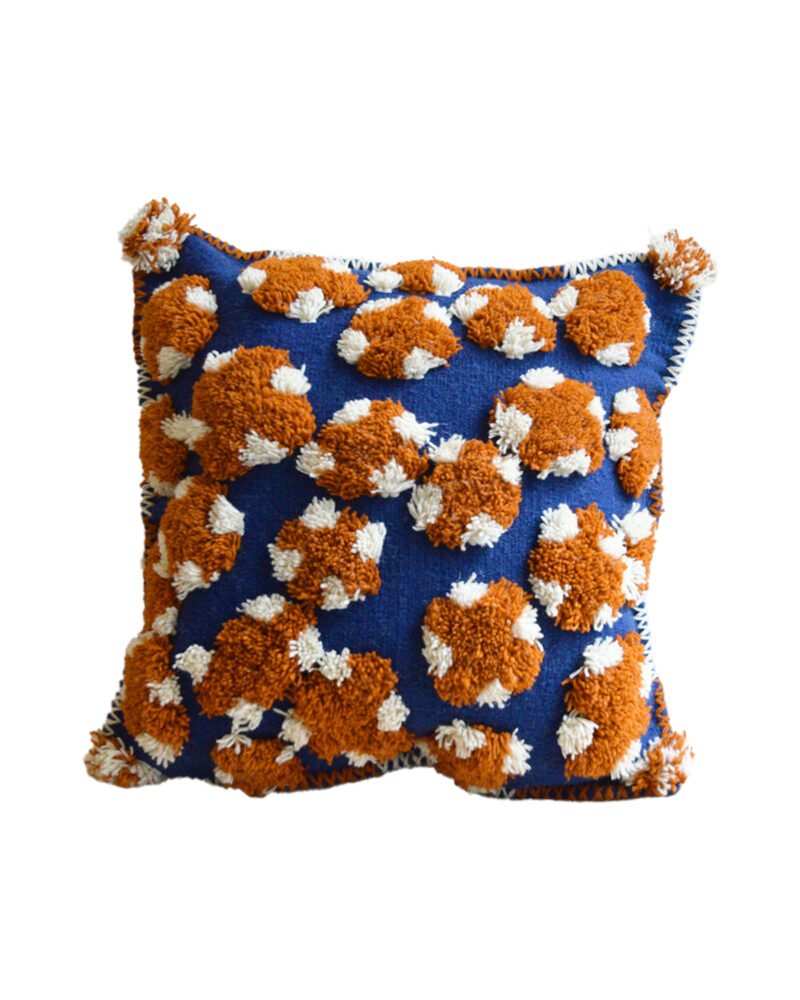 Petite Housse de Coussin Carrée en Laine - Les Étoiles