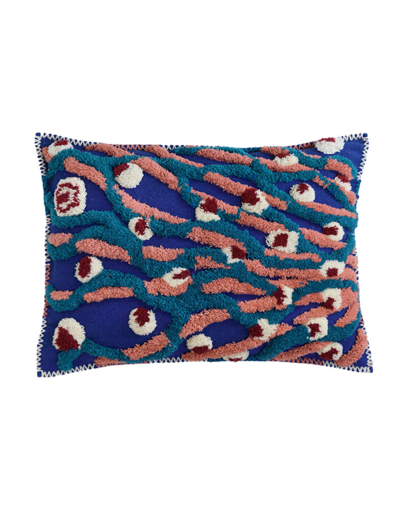 Housse de Coussin en Laine – Paon